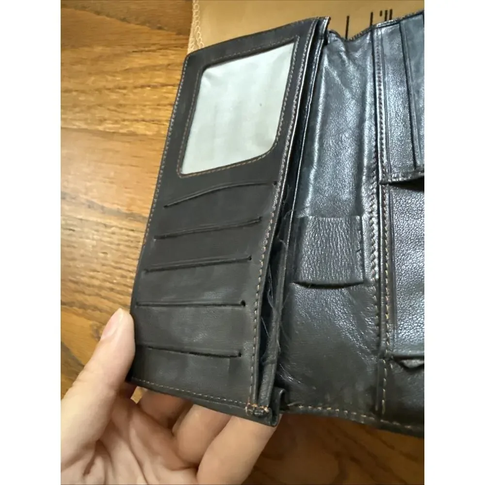 Vintage ALFRED DUNHILL Long Leather Wallet with ID Window - Boxed